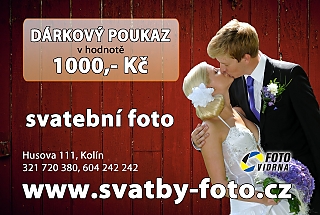 Dárkový poukáz na svatební fotografie v hodnotě 1000,- Kč